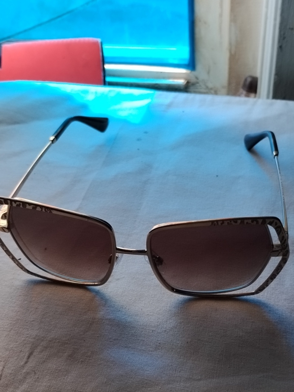 Rectangular Gradient Dolce Gabbana Designer Sunglasses - Brown #2306